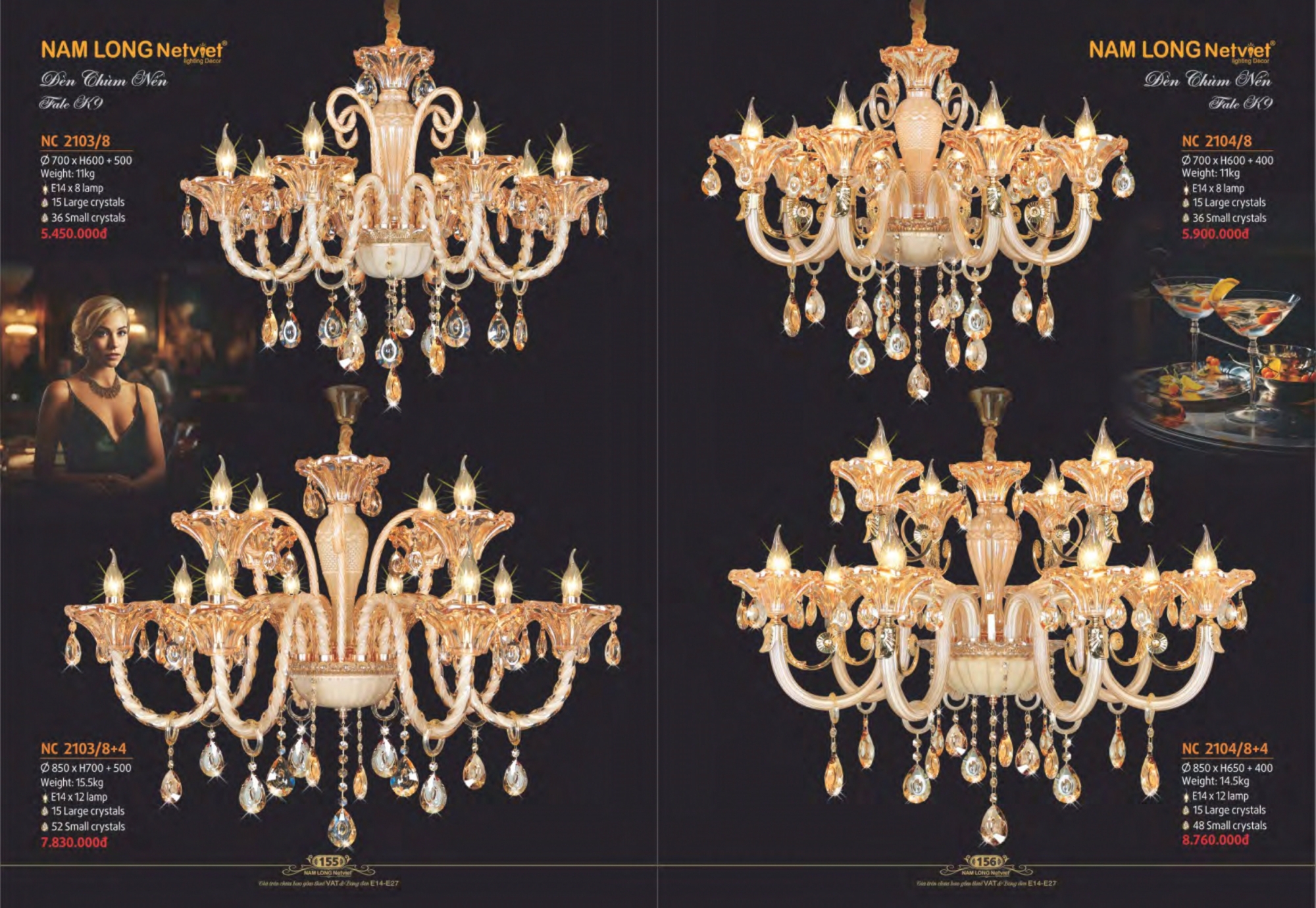 Bảng giá đèn trang trí Nam Long